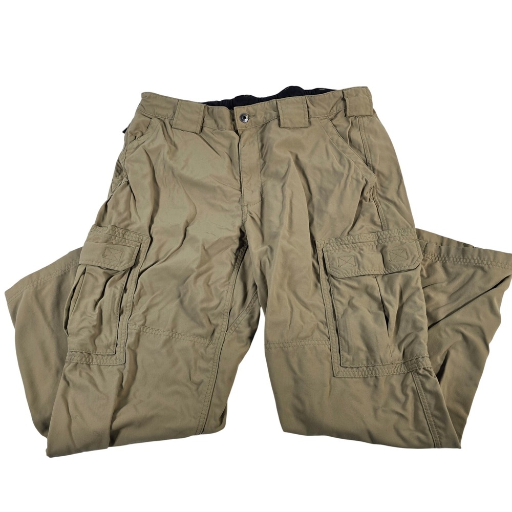 Duluth Trading Co Mens Cargo Pants Khaki Relaxed Fit Size XL x 30 Nylon
